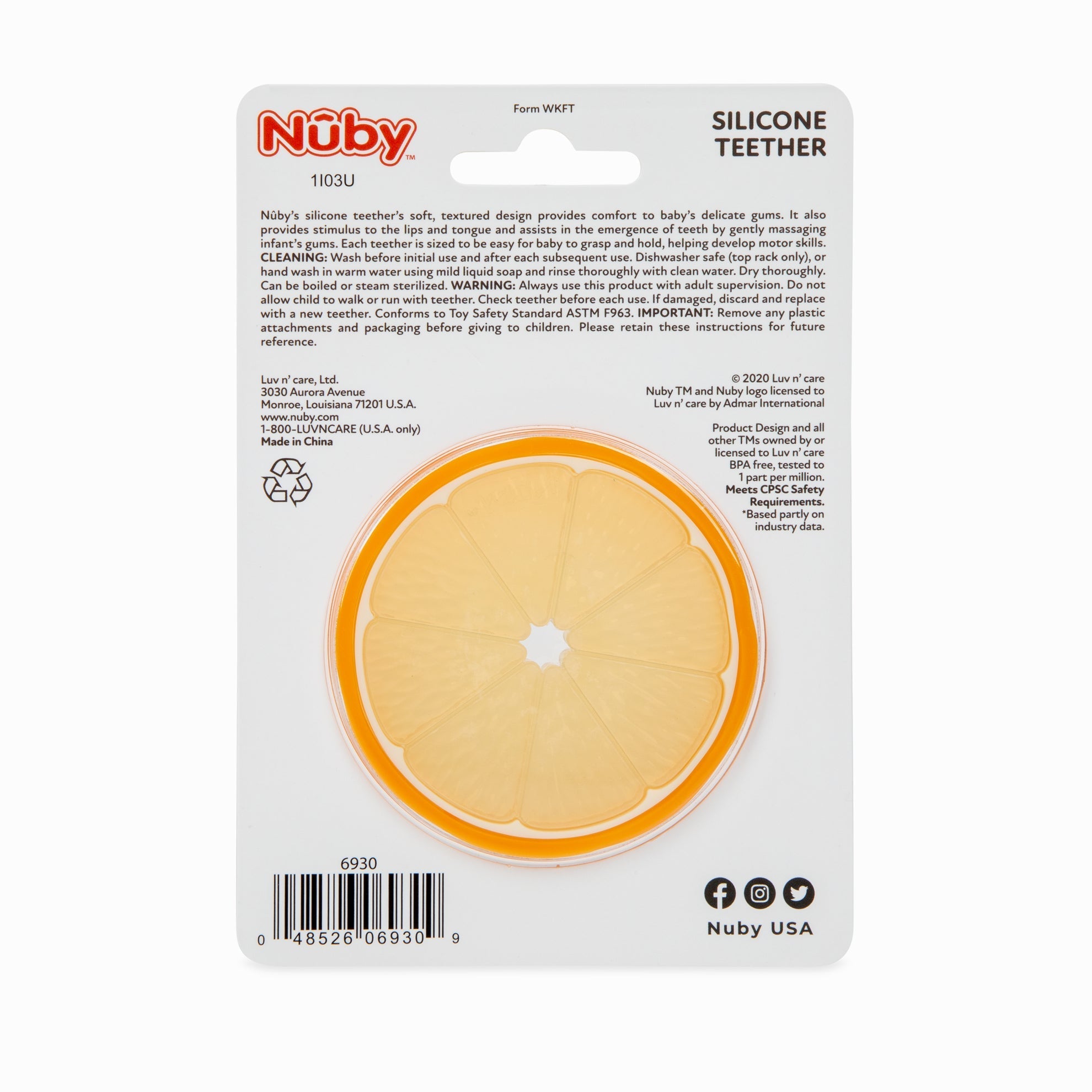 Orange Slice Silicone Teether