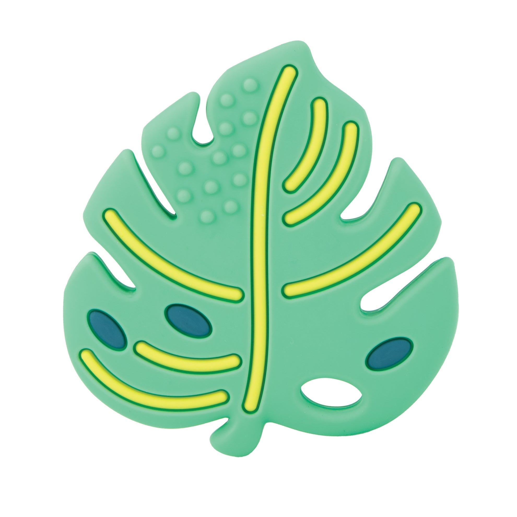 Silicone Teether with Pacifier Clip | Leaf