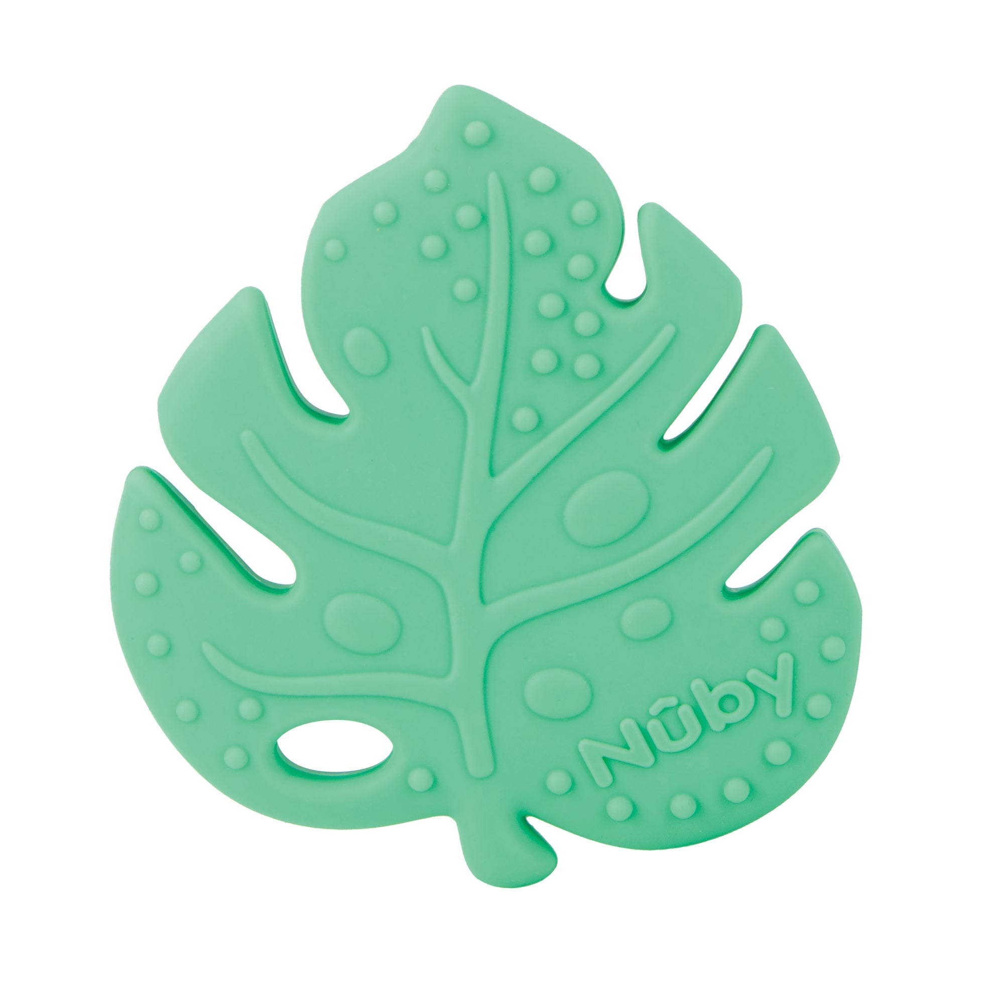 Silicone Teether with Pacifier Clip | Leaf