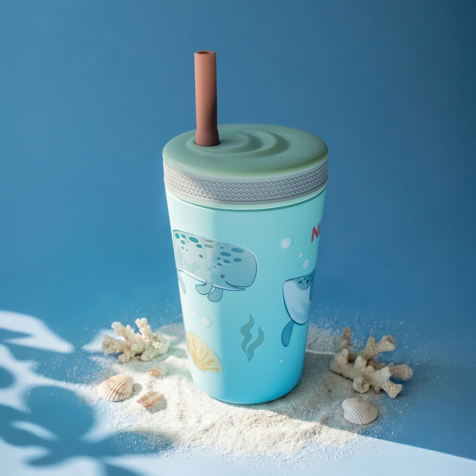 Thirsty Kids Flexstraw Stainless Steel Cup | Whales
