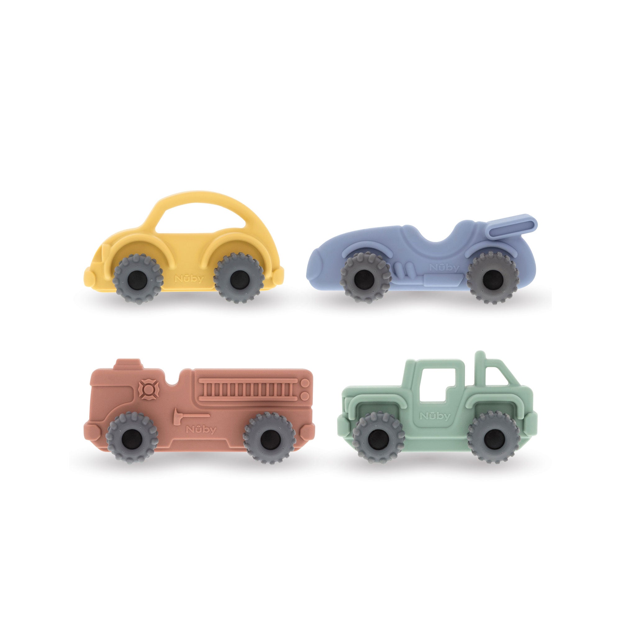 Silicone Vehicle Teether Toy Set